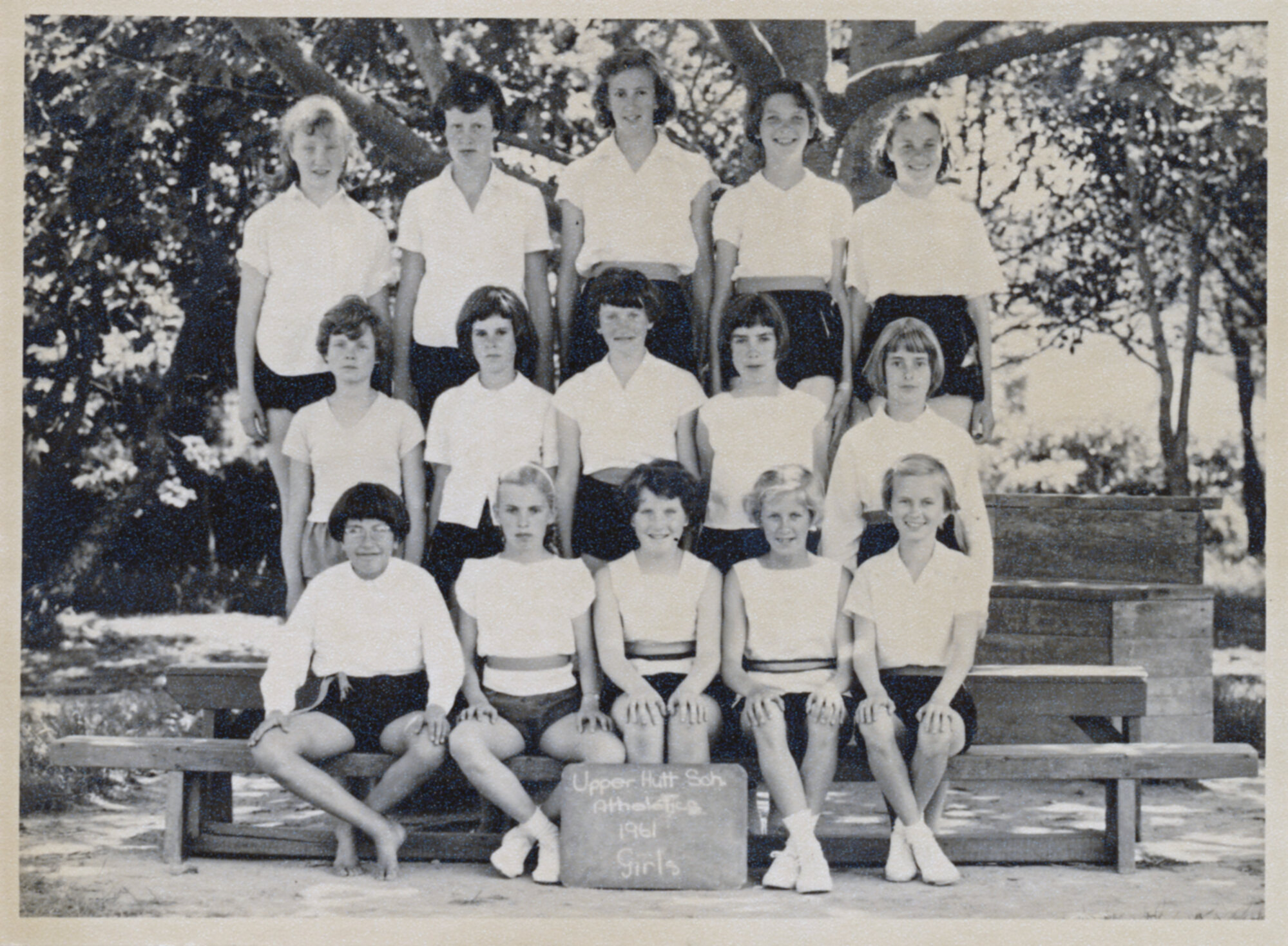 Upper Hutt School, girls' athletics team; 1961