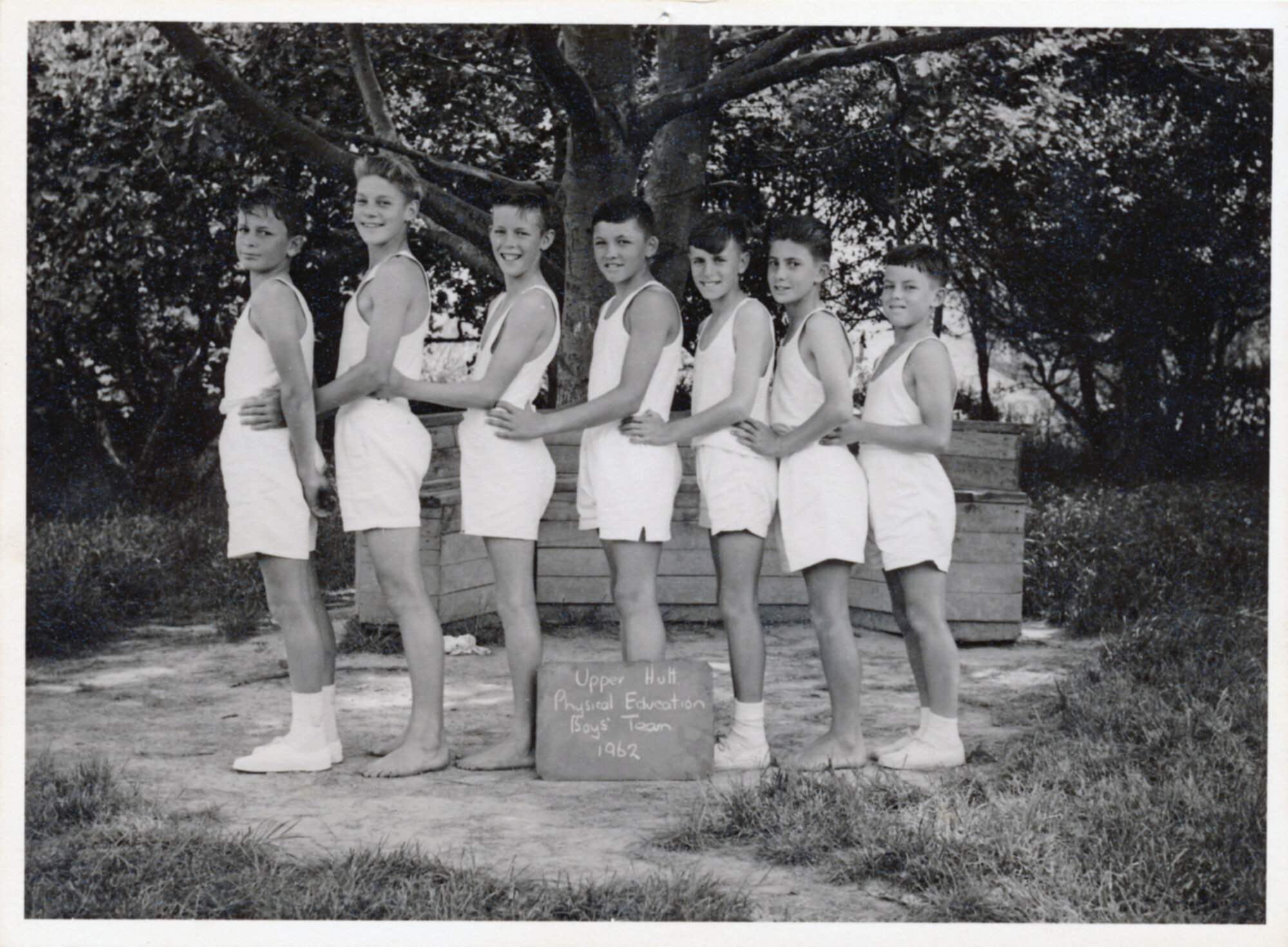 Upper Hutt School, boys' physical education team; 1962