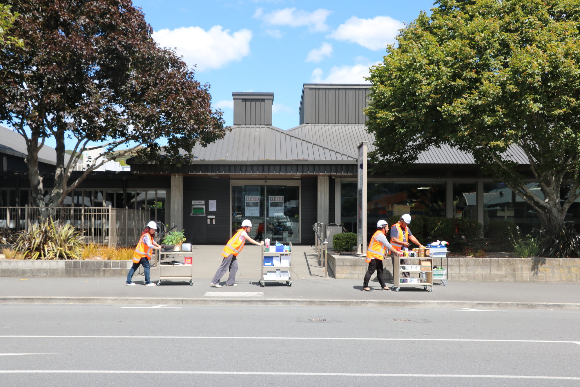 Moving out of the Central Library , April 2018