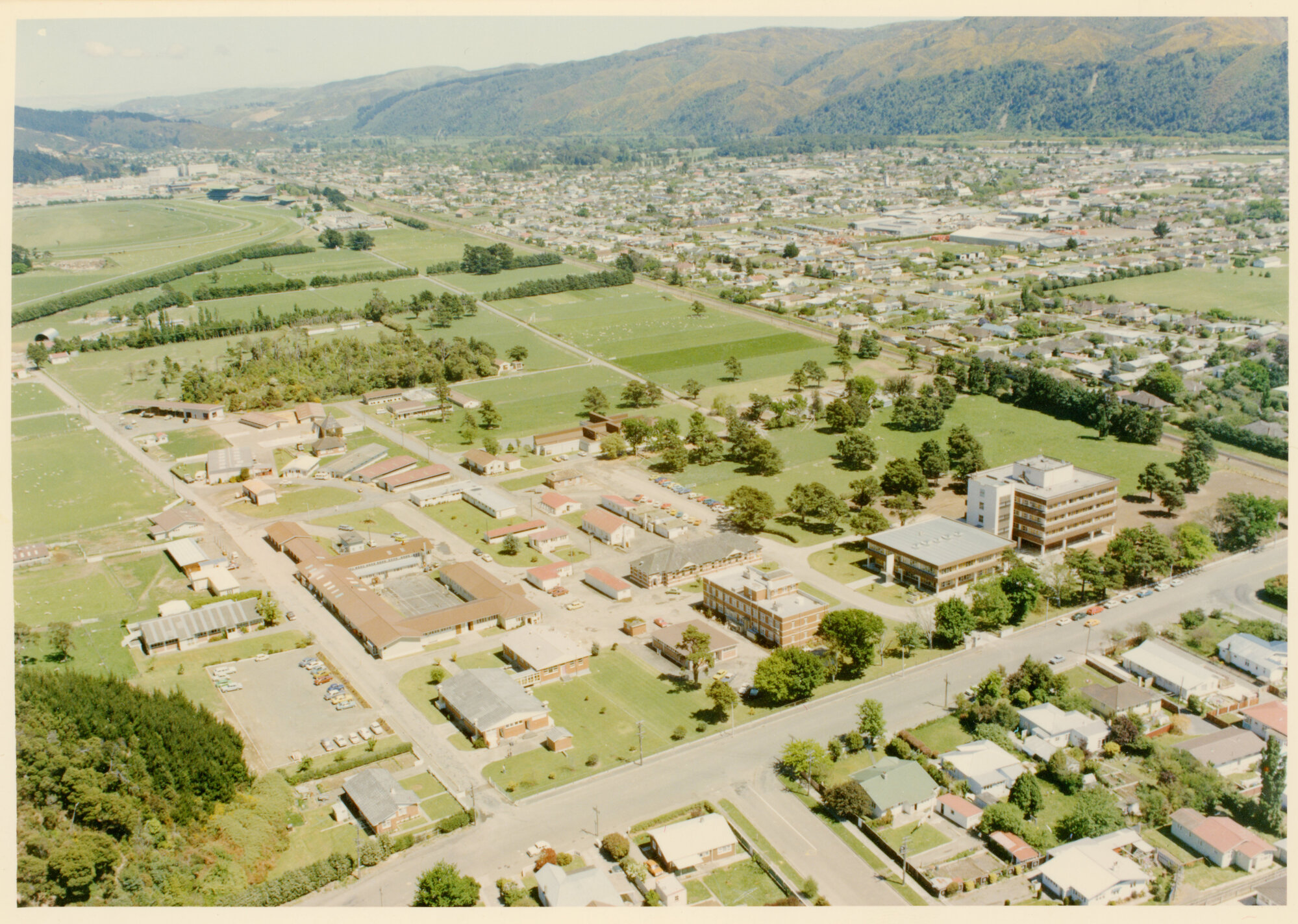 Wallaceville Research Centre; aerial view, looking west; date unknown