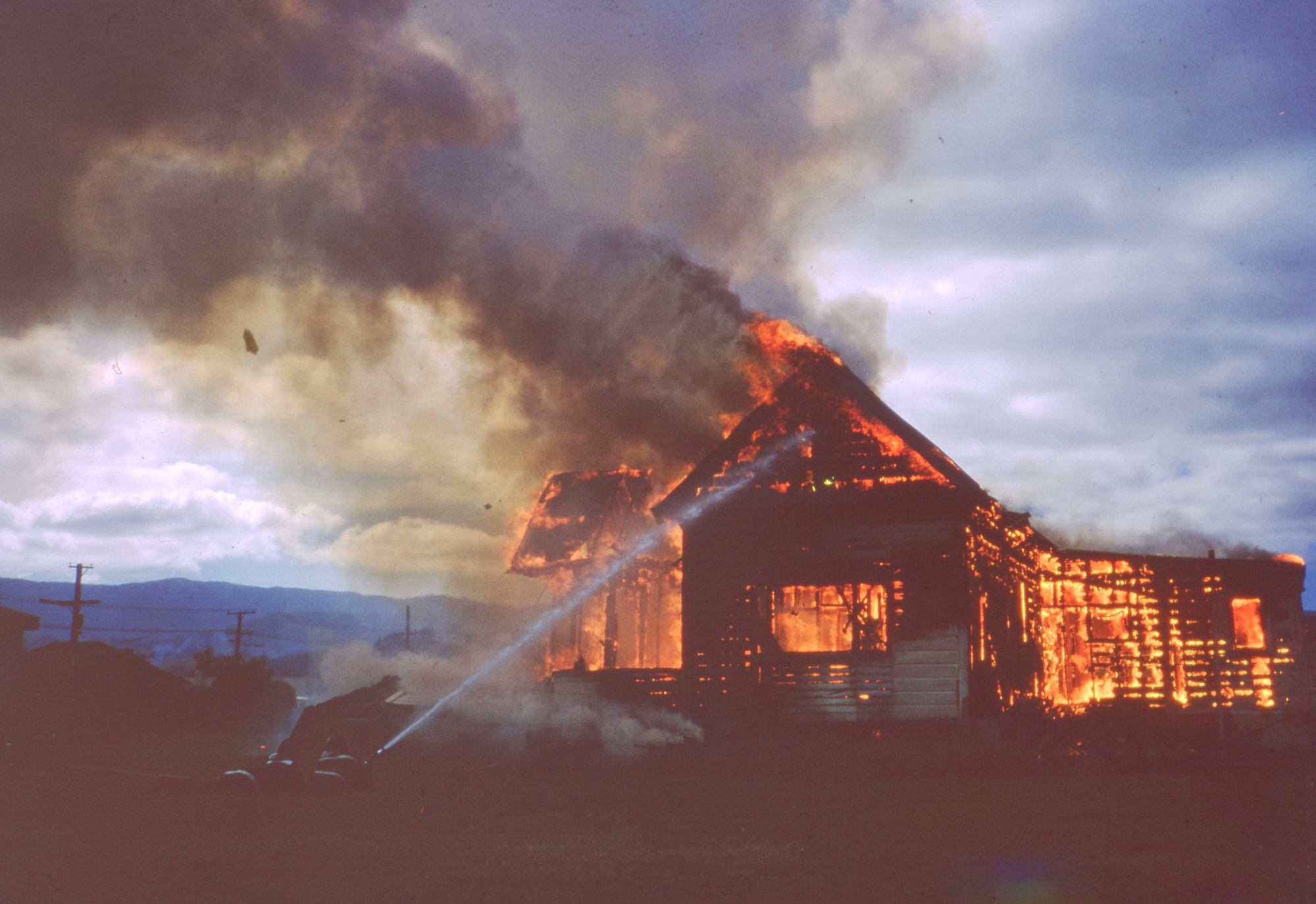 Cottle House Fire; Upper Hutt College; ca1960s