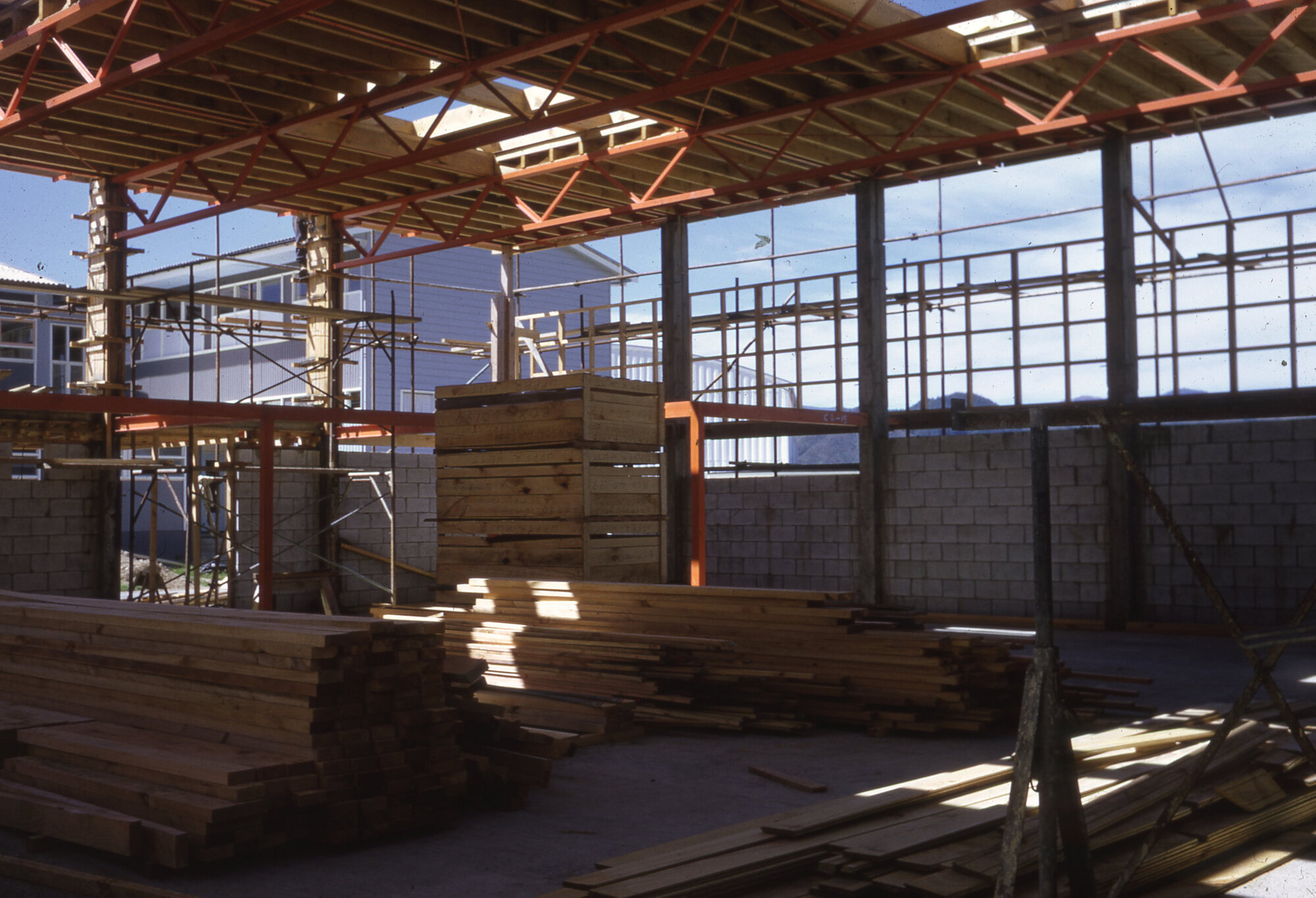 Upper Hutt College; Library building under construction; ca 1967