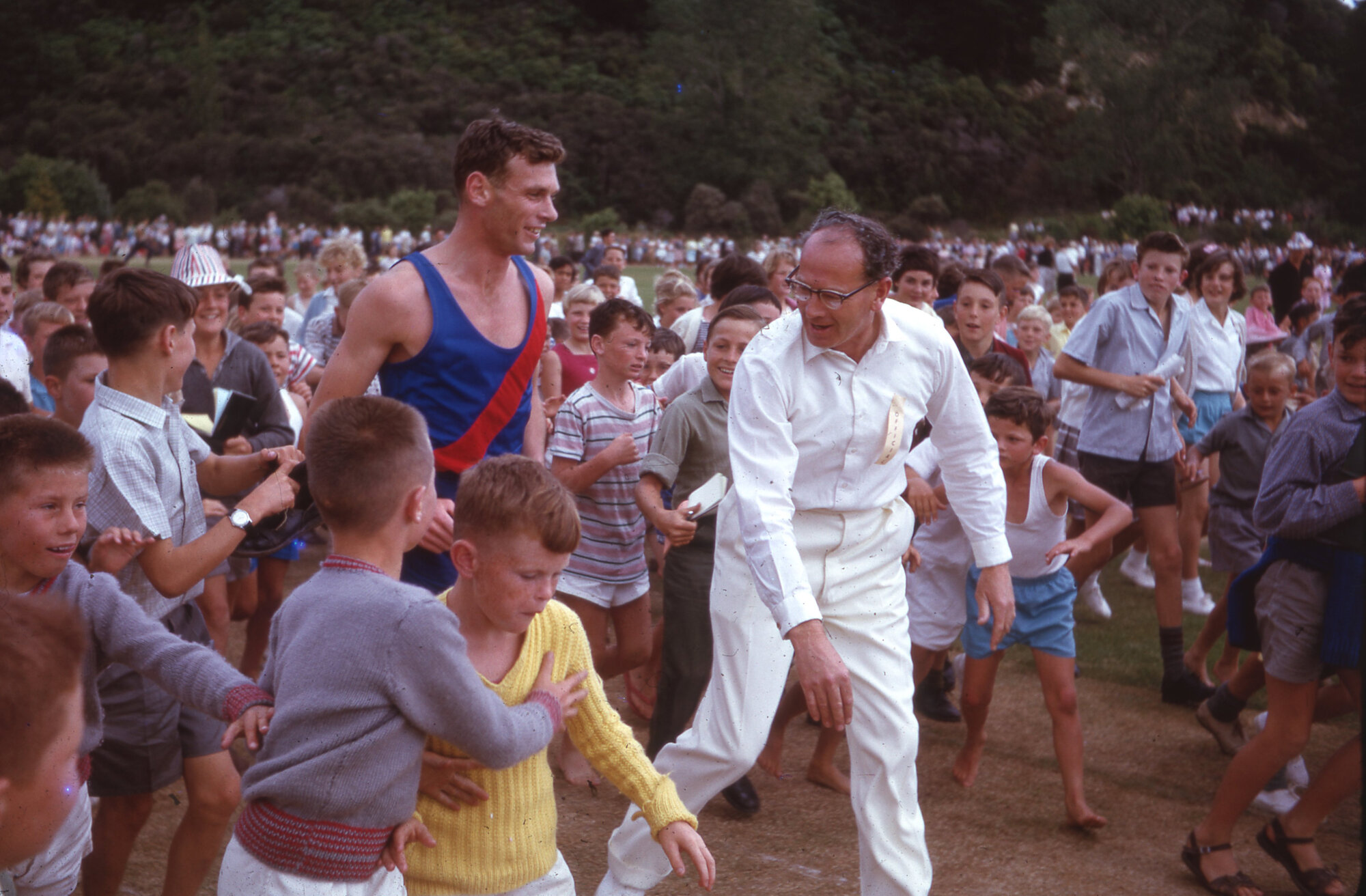 Peter Snell visiting Upper Hutt; 1962