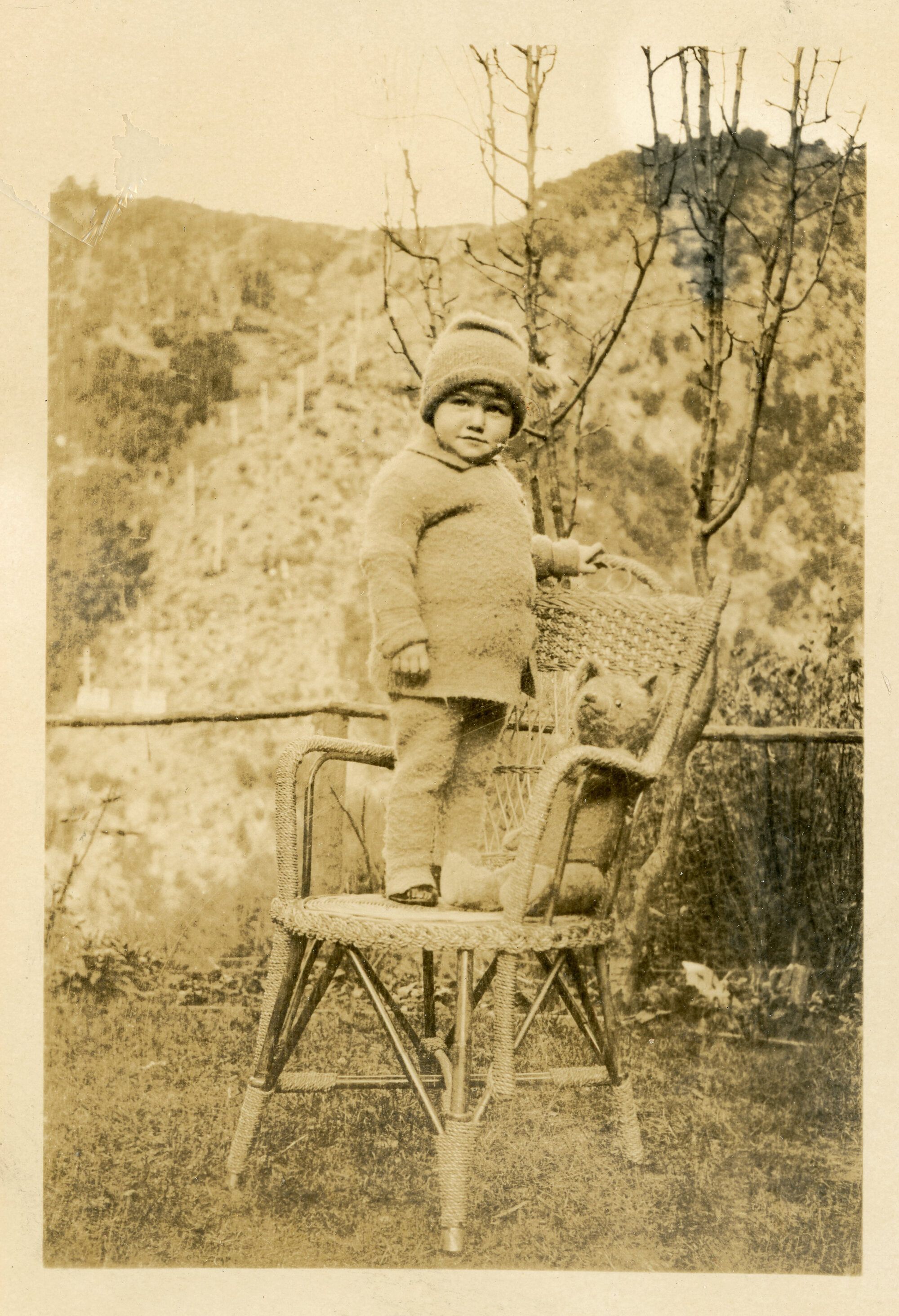 Campbell Family Photograph; Toddler and Teddy Bear; ca 1920s