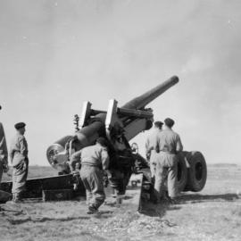 M115 8-inch howitzer 6; at full recoil after firing. [P1-381-1841]