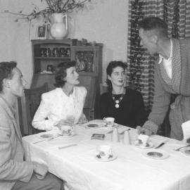 Heretaunga Players; Hay Fever: Peter Du Chateau, Julia Bradley, Pat Long, Dick Bradley.