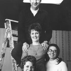 Heretaunga Players; The American Dream: in rehearsal: Jim Grant, Jackie Svenson, Wendy Evans, Jocelyn Holmes.