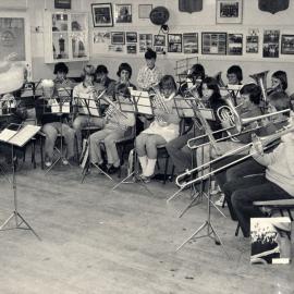 Junior Band rehearsing, 1979