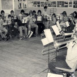 Junior Band rehearsing, 1979