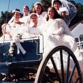 Gig and models, Wallaceville House bridal fair.