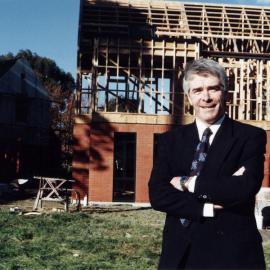 St Patrick's College; rector David Leavy with new staff houses being built in the grounds.