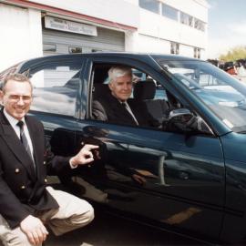 Sir Roy McKenzie with new Toyota Corolla