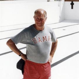 Maidstone Pool; manager Adrian Doig, with the pool freshly painted.