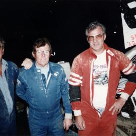 Te Marua speedway; Bill Baillie, Wilbur Chiles, Vic Abbott.