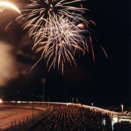 Te Marua speedway; fireworks; 1996.