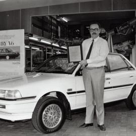 Toyota dealership, Gibbons Street; Rosscars Upper Hutt receive Toyota premier dealer award.