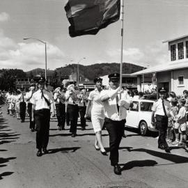 Christmas Parade 1989; Salvation Army band.