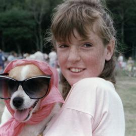 Animal Rescue Society; Moggy Dog show; Lisa Ross third in 'best hat' section.