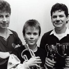 Prize-winning young cornet players, 1990