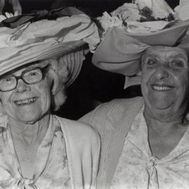 Norman Kirk Centre resident Helen Piper and visitor Joyce Hewitt