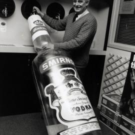 The Keg, 37 Queen Street; Barry McNaughten, promotional vodka bottle.