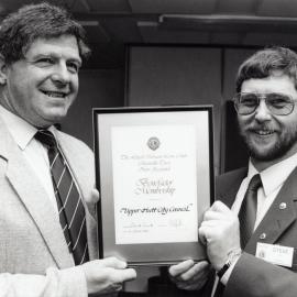 Lions; city council; benefactor membership of the Lloyd Morgan Charitable Trust.
