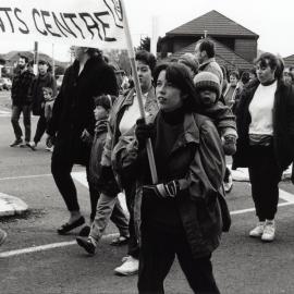 Save Our Hutt Hospital rally; Upper Hutt Parents' Centre group.
