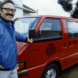 Animal Rescue Society; president Graham Stokes with their new Ford Econovan.