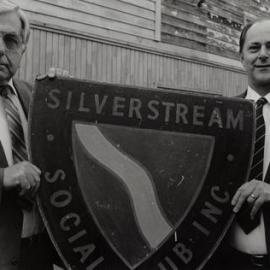 Fergusson Drive; No.  246; Silverstream Social Club hall to be preserved; Historic Village Society president Keith Davis and Richard Brewer.