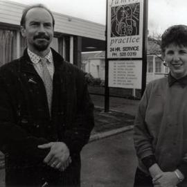 Upper Hutt Health Centre; Sinclair Street frontage; Dr Henryk Poczwa, chairman, Carol Moran, practice manager.