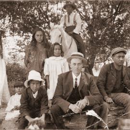 Māori group, with horse