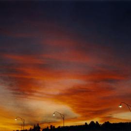Te Marua speedway; spectacular sunset.