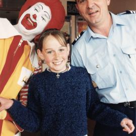 Ronald McDonald; Ashleigh Mason, school crossing patrol member; Sergeant Steve Watson.