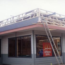 McDonald's second restaurant, Silverstream, being built.