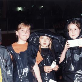 Logan Plaza; children's fashions from obsolete rubbish bags.