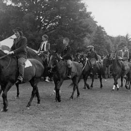 A & P show; young riders on mounts, Trentham.