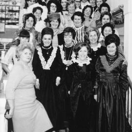 Hazelwoods staff group; staircase.