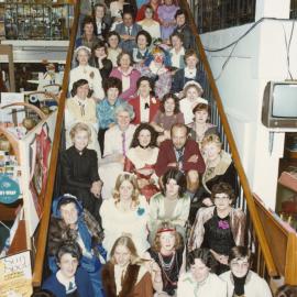 Hazelwoods staff group; staircase. [P2-651-1490]