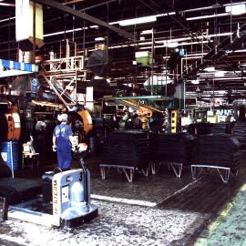 Dunlop raw materials; mixing mills, fabric and insulation calenders.