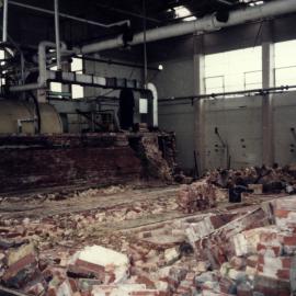 Dunlop factory buildings; boilerhouse; after removal of the Lancashire and Babcock and Wilcox boilers