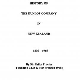 History of the Dunlop Company in New Zealand 1896-1965