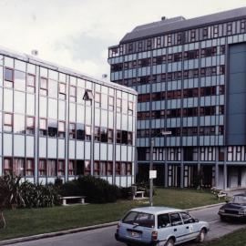 Central Institute of Technology buildings; accommodation blocks, looking south-west.