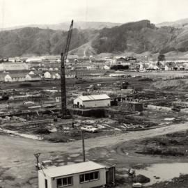 Central Institute of Technology buildings; accommodation blocks; site preparation, from the west.
