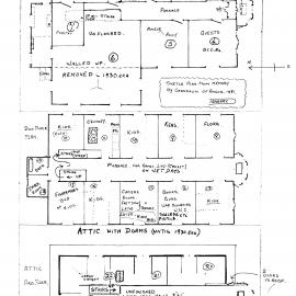 McCurdy's Castle; floor plans, 1981