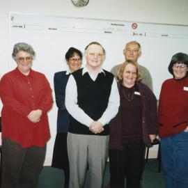 Oral history training; Linda Evans, Meri Ahpene, David Lee-Smith, Liz Allen, Kevin Brown, Nicola Frean.