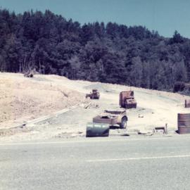 Kingsley Heights 1977 01; first street (King Charles Drive) 01; subgrade preparation