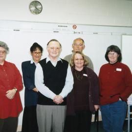 Oral history training; Linda Evans, Meri Ahpene, David Lee-Smith, Liz Allen, Kevin Brown, Nicola Frean.