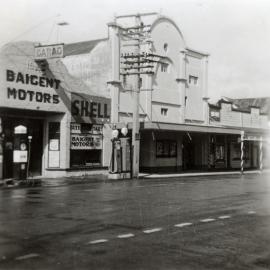 Main Street, south side; Baigent Motors, and the full height of the Majestic Theatre.