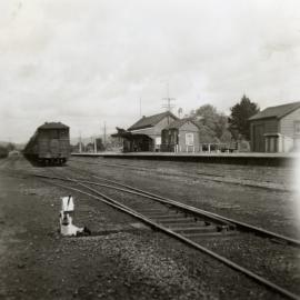 Upper Hutt railway station 1948 (approx) looking west