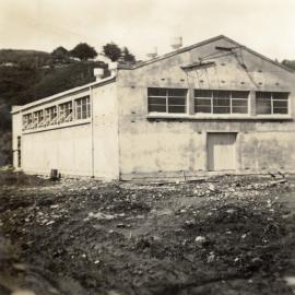 Dunlop factory buildings; electrical sub-station, from the north-east.
